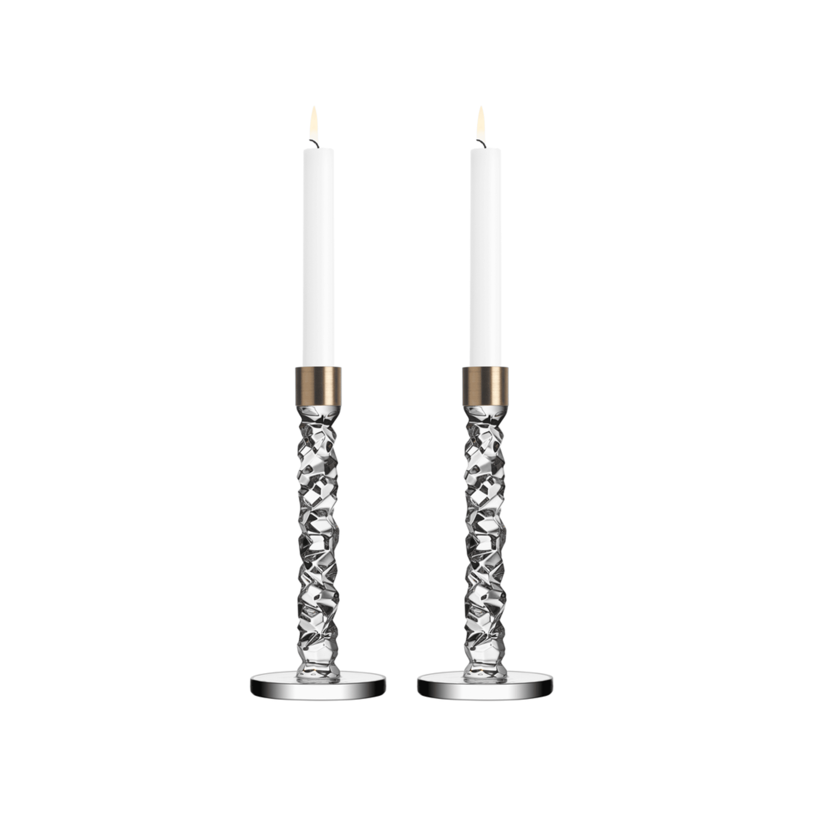 Carat Brass Candlestick Set of 2