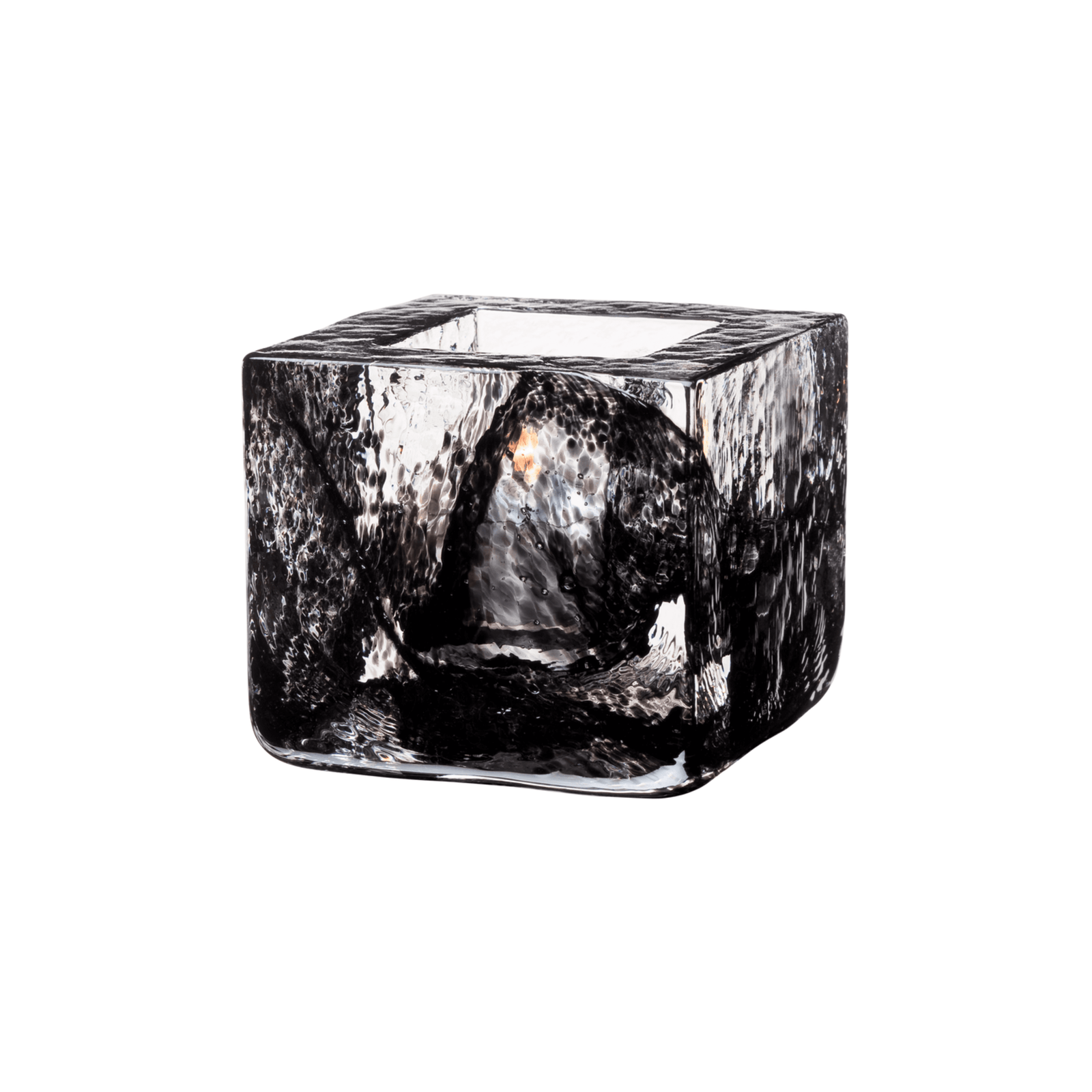 Brick Black Votive by Kosta Boda