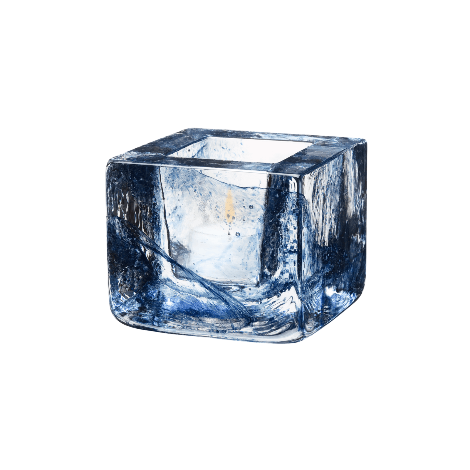 Brick Blue Votive by Kosta Boda